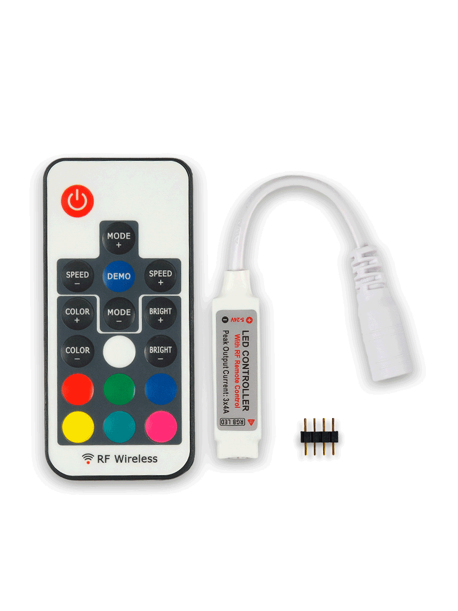 Радио контроллер RGB с RF пультом на 16 кнопок Радио контроллер RGB с RF пультом на 16 кнопок
