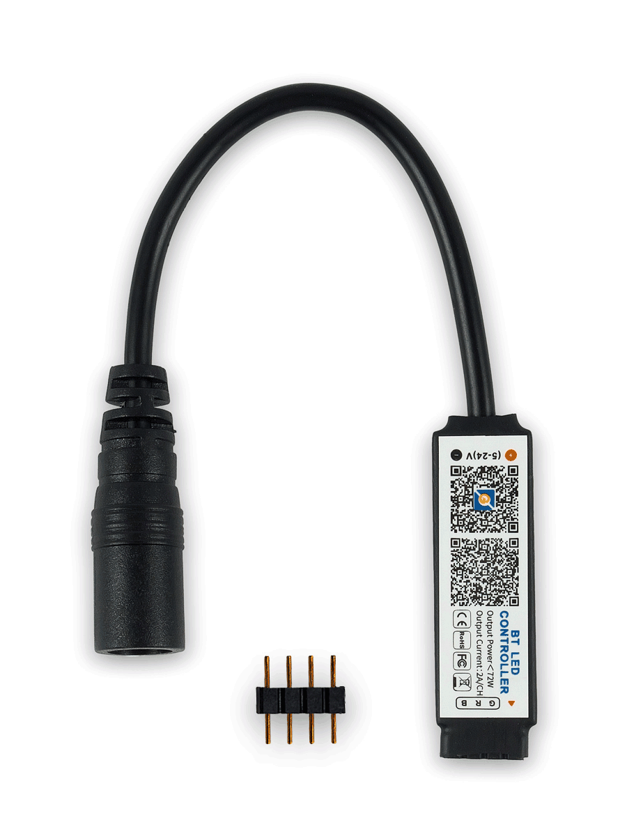 Bluetooth контроллер RGB для светодиодной ленты 5-24 V Bluetooth контроллер RGB для светодиодной ленты 5-24 V